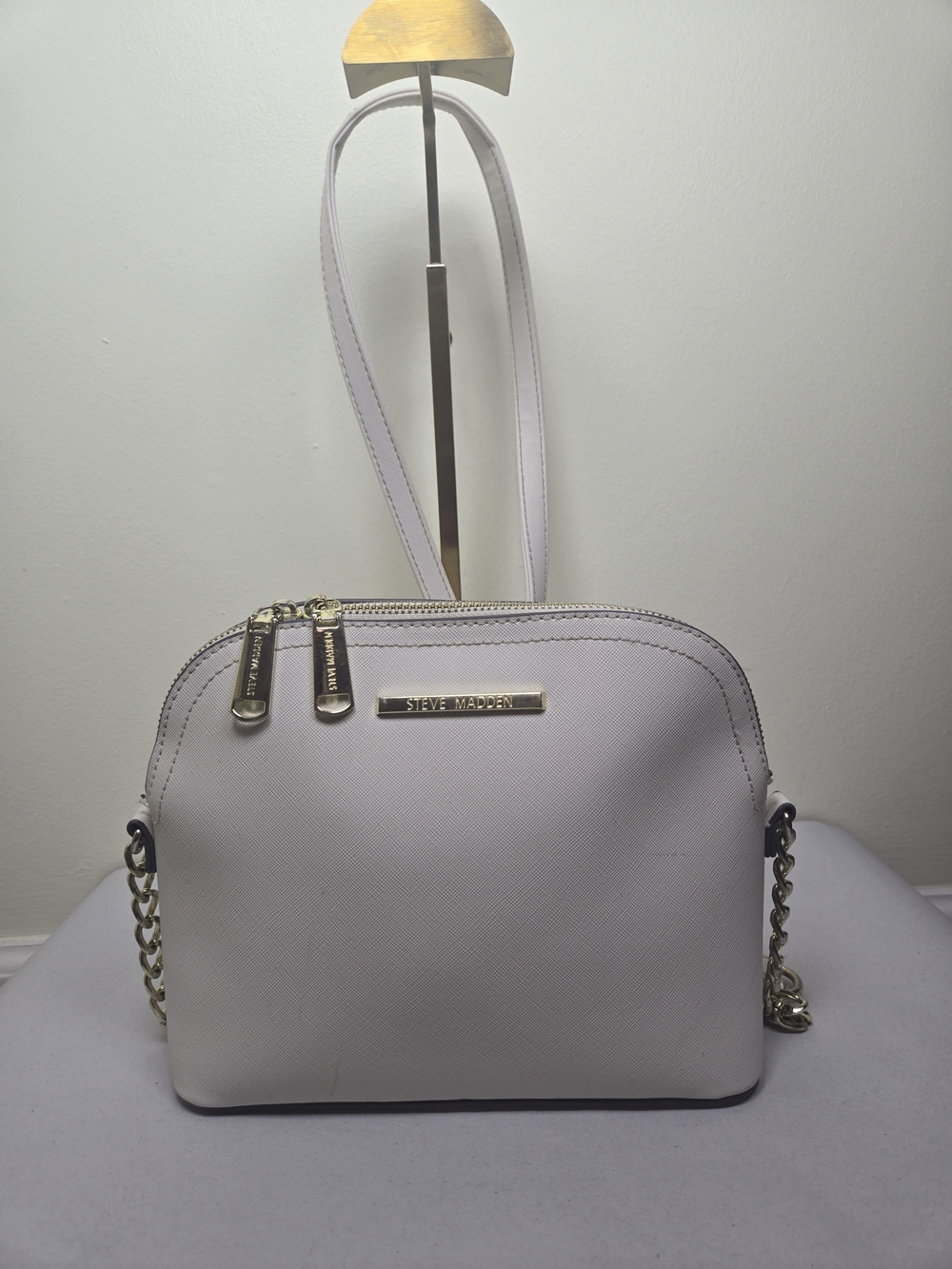 Steve Madden White Crossbody Shoulder Bag
